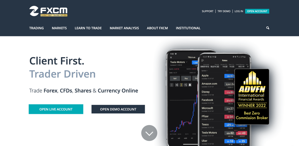 fxcm homepage