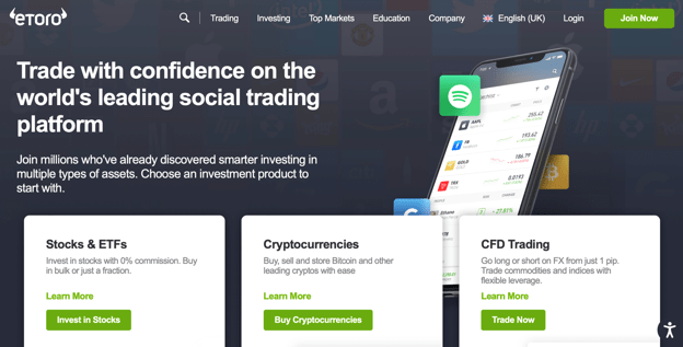 etoro for social trading
