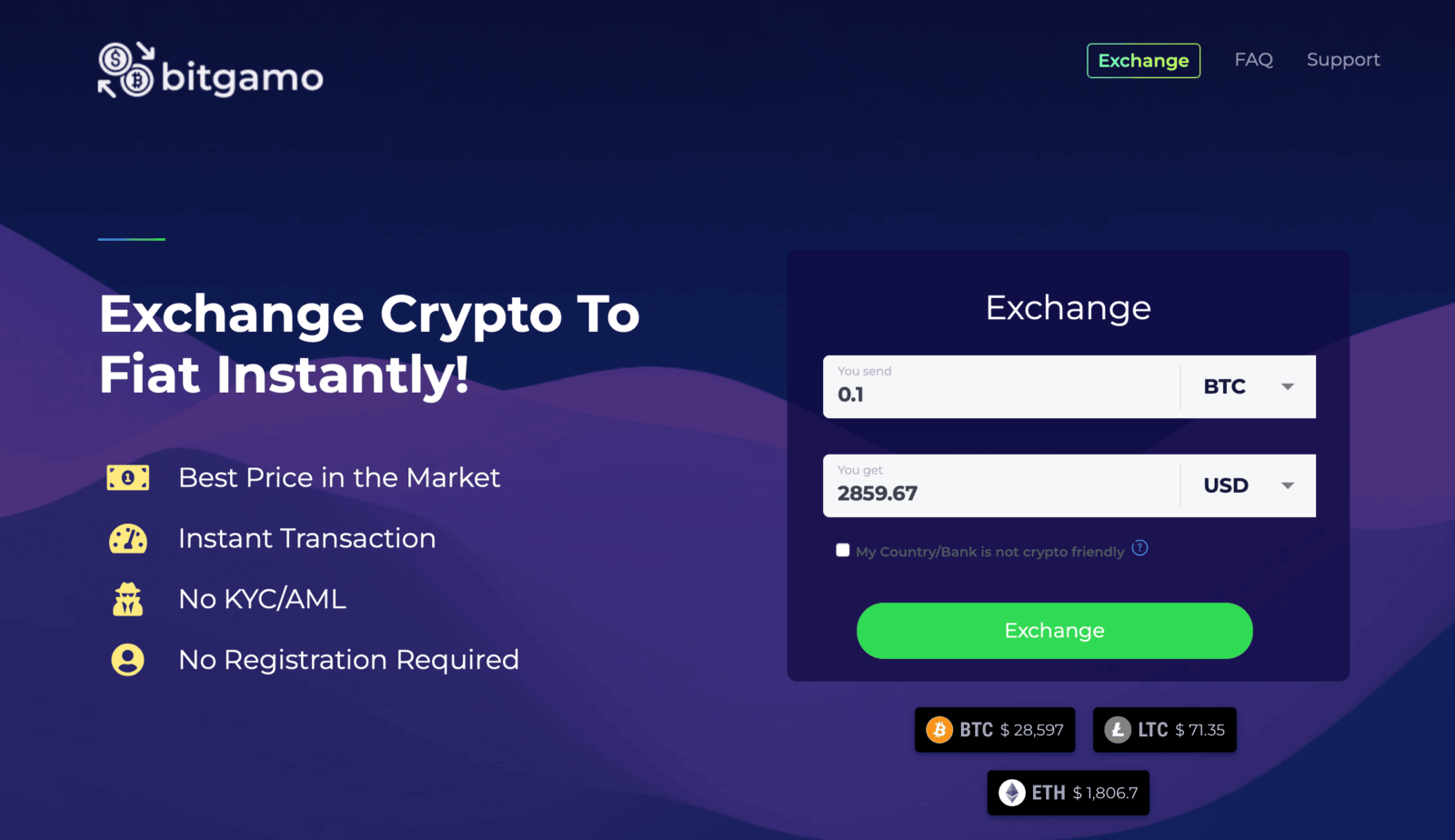 bitgamo website